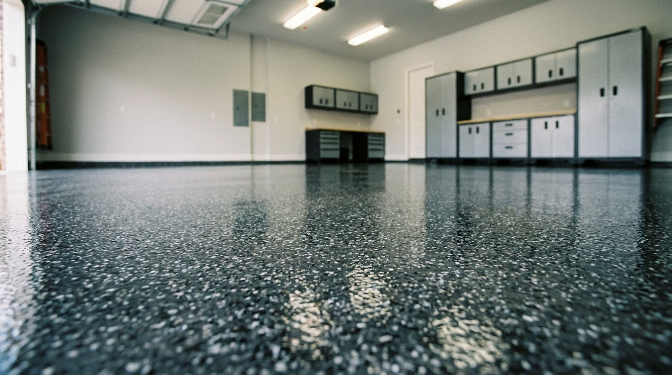 Finished epoxy garage floor in Edmond, OK